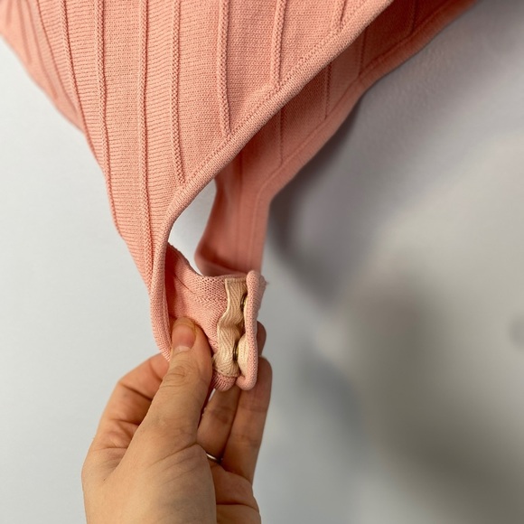 For Love & Lemons Bonbon Bodysuit Powder Pink Size XSmall XS Girly Fun Casual - Picture 7 of 13